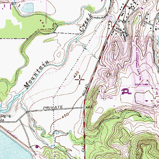 Topographic Map of Mountain Valley Park, TX