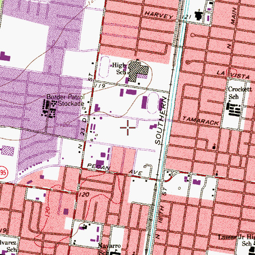 Topographic Map of Municipal Park, TX