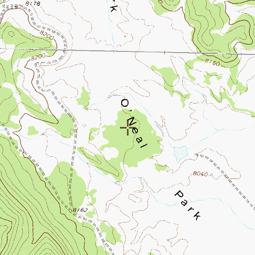 Topographic Map of O'Neal Park, CO