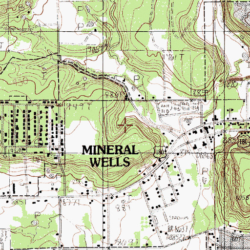 Topographic Map of Mineral Wells Park, TX