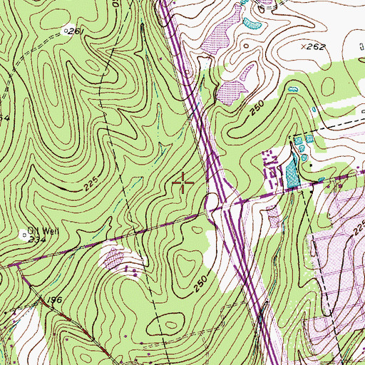 Topographic Map of Montgomery Park, TX
