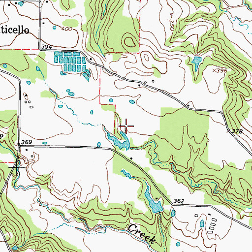 Topographic Map of Monticello Park, TX