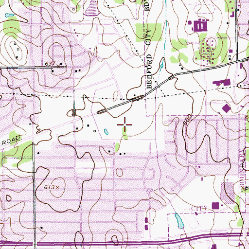 Topographic Map of Mayfair Park, TX