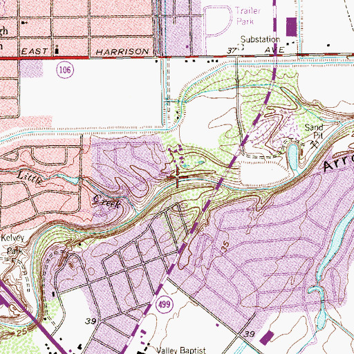 Topographic Map of Mc Cullough Park, TX