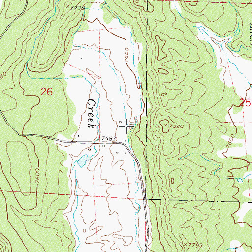 Topographic Map of Fourmile Ditch, CO