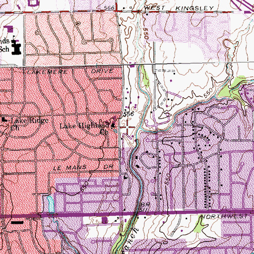 Topographic Map of McCree Park, TX