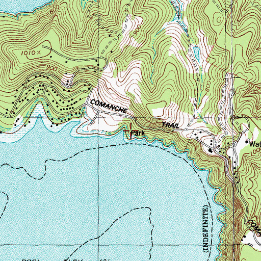 Topographic Map of Hippie Hollow Park, TX