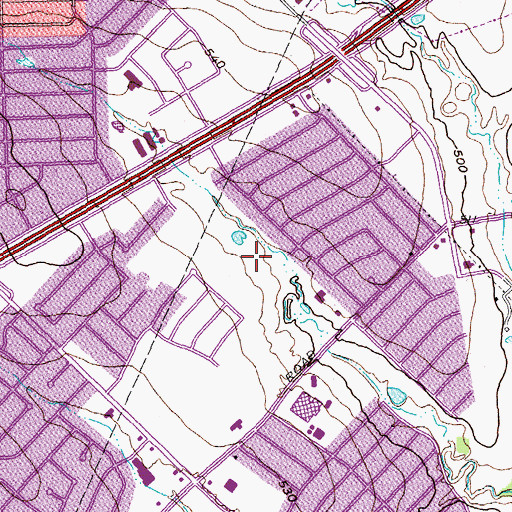Topographic Map of McKenzie Park, TX