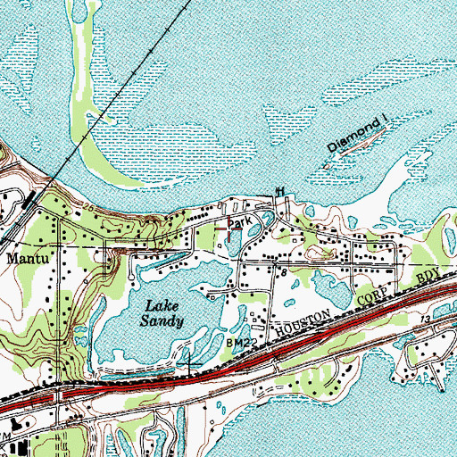Topographic Map of Meadowbrook Park, TX