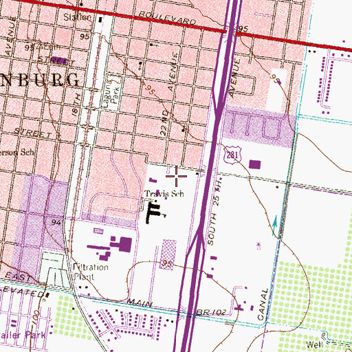 Topographic Map of Memorial Park, TX