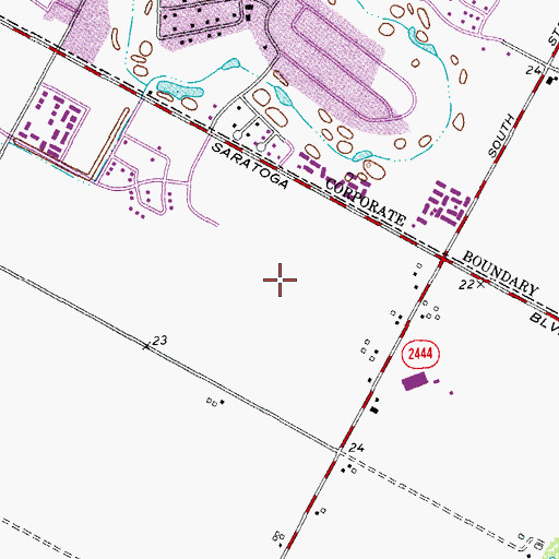 Topographic Map of Middlecoff Park, TX