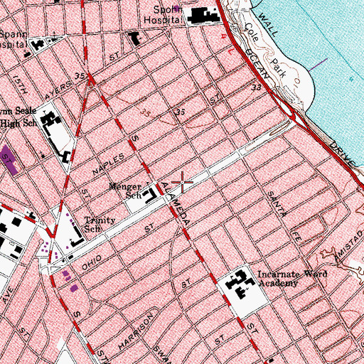 Topographic Map of Louisana Parkway, TX