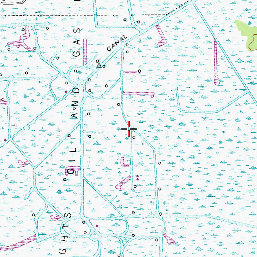 Topographic Map of Lower Neches Wildlife Management Area - Bessie Height, TX