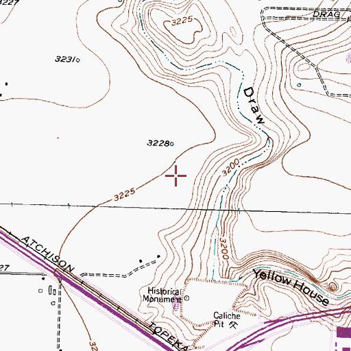 Topographic Map of Lubbock Lake Landmark State Historical Park, TX
