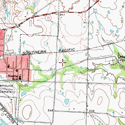 Topographic Map of Lyndon Baines Johnson Park, TX