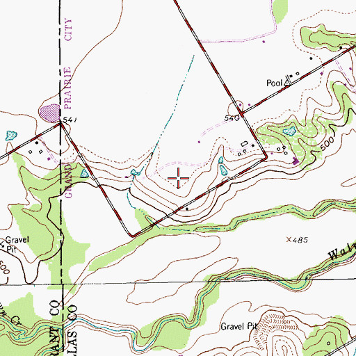 Topographic Map of Lynn Creek Park, TX