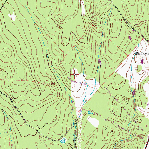 Topographic Map of M O Neasloney Wildlife Management Area, TX