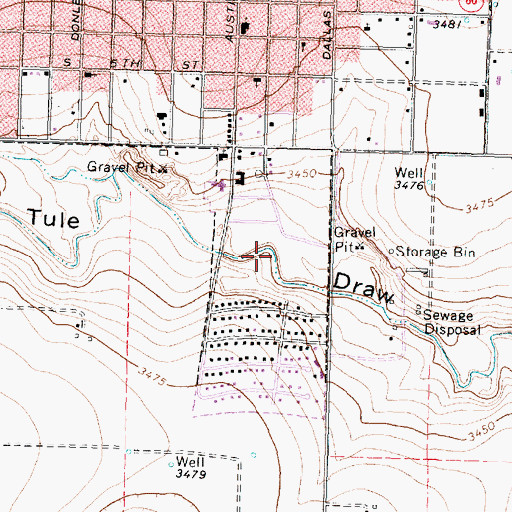 Topographic Map of MacKenzie Park, TX
