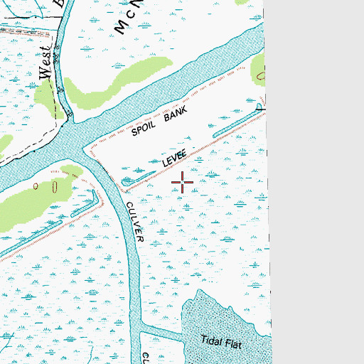 Topographic Map of Mad Island Wildlife Management Area, TX