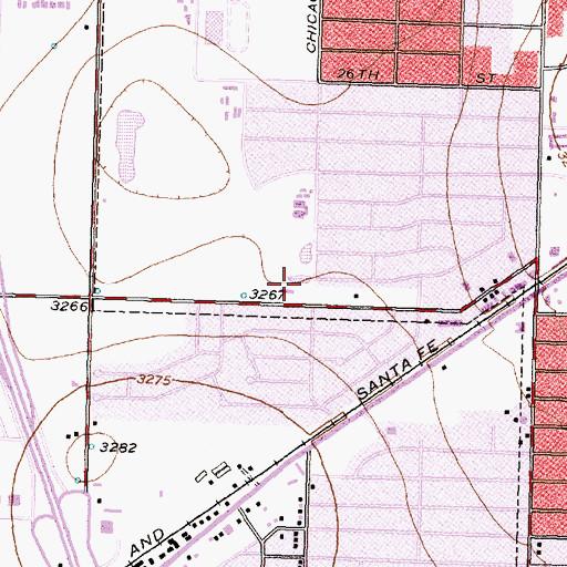Topographic Map of Mahon Park, TX