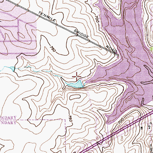 Topographic Map of Marine Creek Lake Park, TX