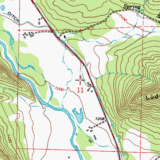 Topographic Map of Womer Ditch, CO