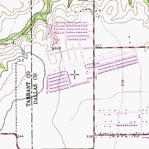 Topographic Map of Winsom Park, TX