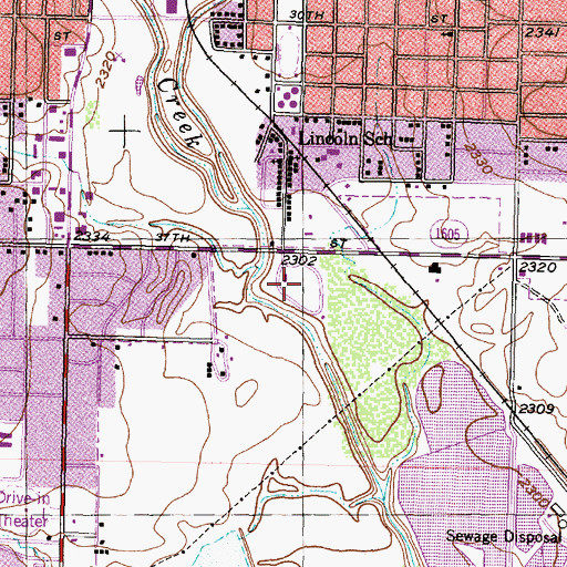 Topographic Map of Winston Park, TX