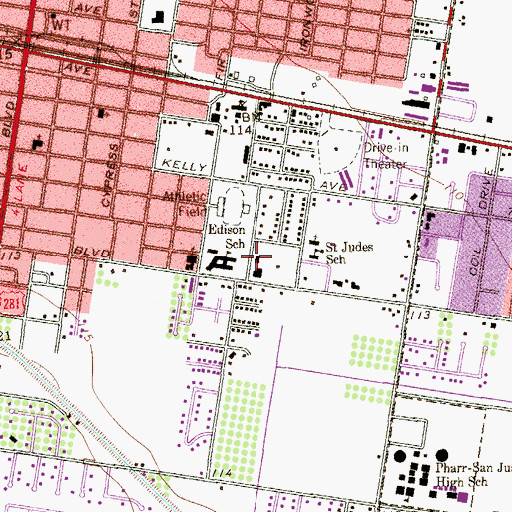 Topographic Map of Witten Park, TX