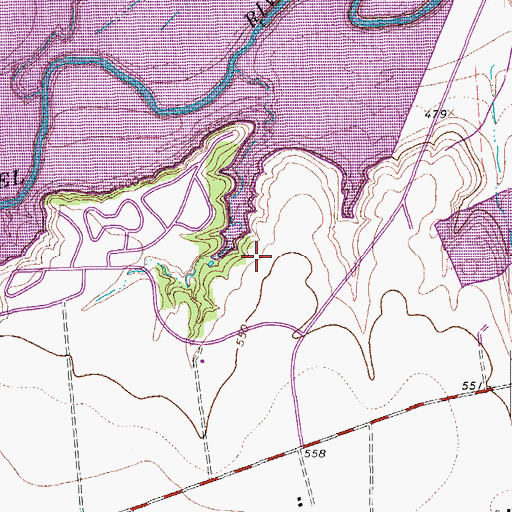 Topographic Map of Wilson Fox Park, TX
