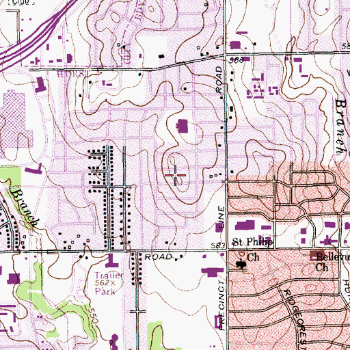 Topographic Map of Windmill Park, TX