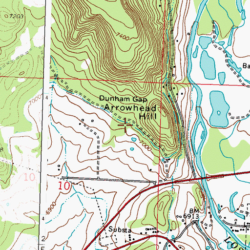 Topographic Map of Thompson Epperson Ditch, CO