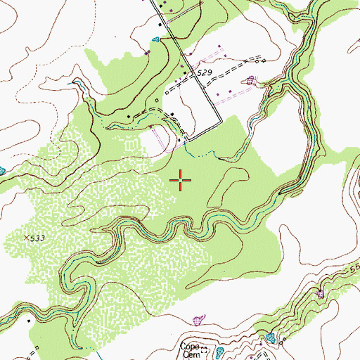 Topographic Map of Webb Park, TX