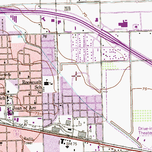 Topographic Map of Weslaco City Park, TX
