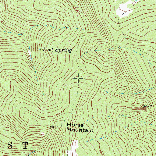 Topographic Map of Devil Mountain Trail, CO