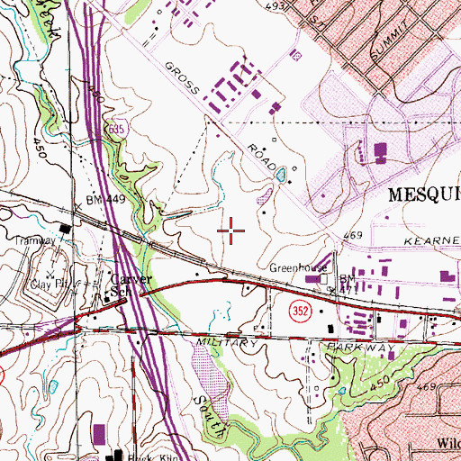 Topographic Map of West Lake Park, TX