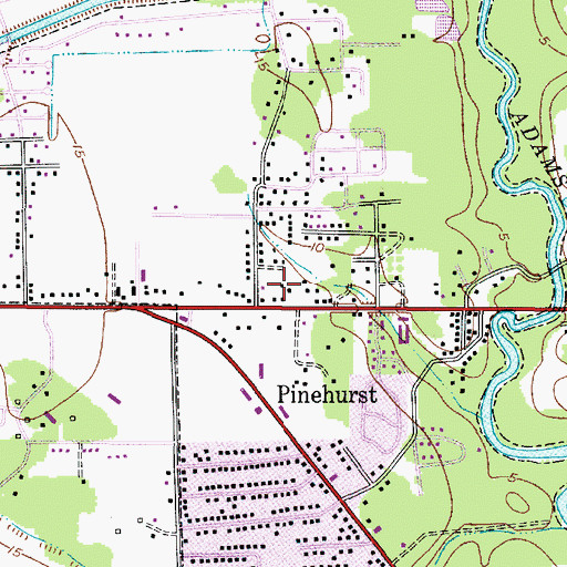 Topographic Map of West Park, TX