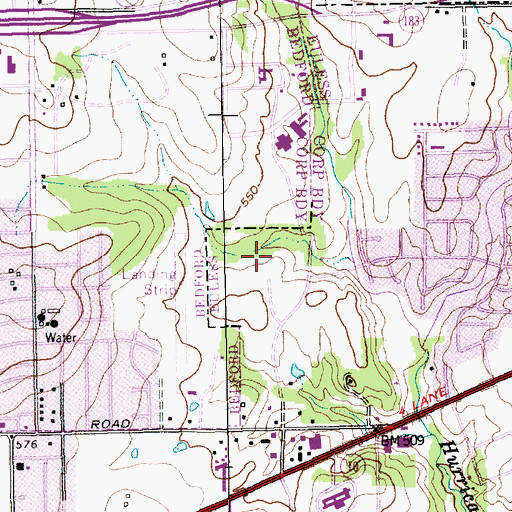 Topographic Map of West Park, TX
