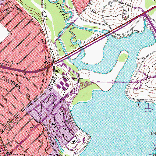 Topographic Map of White Rock Lake Park, TX