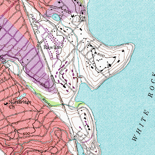 Topographic Map of White Rock West Park, TX