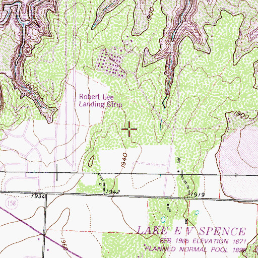 Topographic Map of Wildcat Creek Park, TX