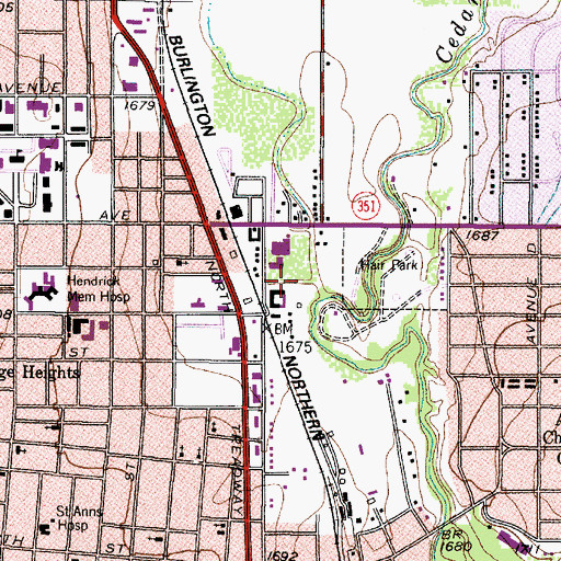Topographic Map of Will Hair Park, TX