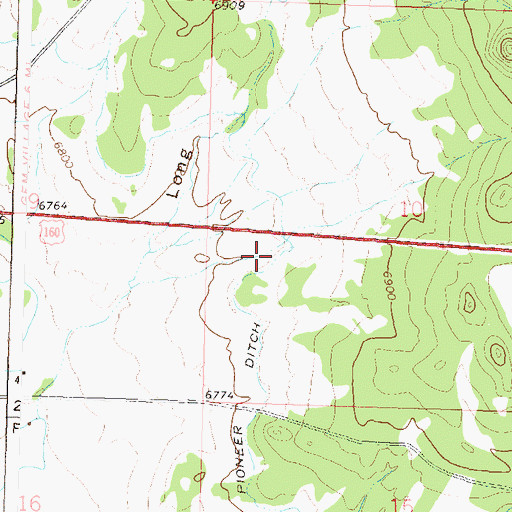 Topographic Map of Pioneer Ditch, CO
