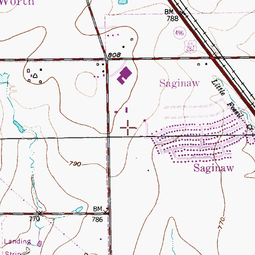 Topographic Map of William Houston Park, TX