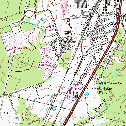 Topographic Map of Walter Allen Park, TX