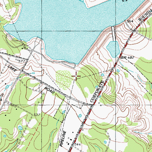 Topographic Map of Walter E Long Municipal Park, TX