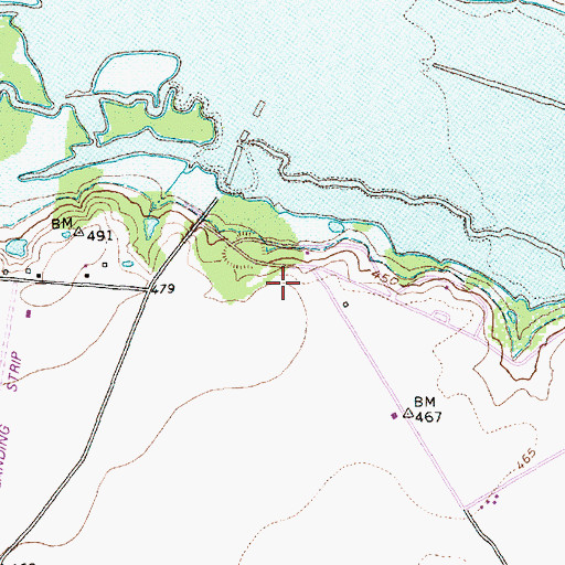 Topographic Map of Waxahachie Creek Park, TX