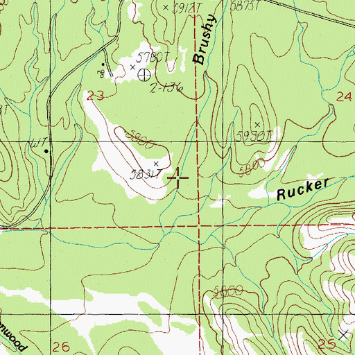 Topographic Map of Brushy Canyon, AZ