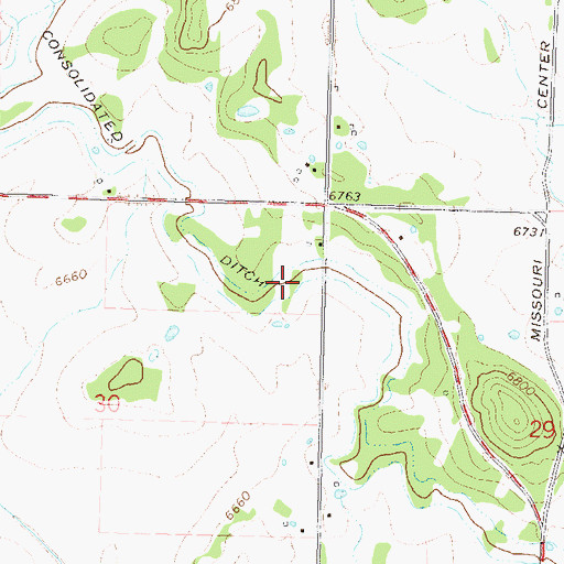 Topographic Map of Doctor Morrison Ditch, CO