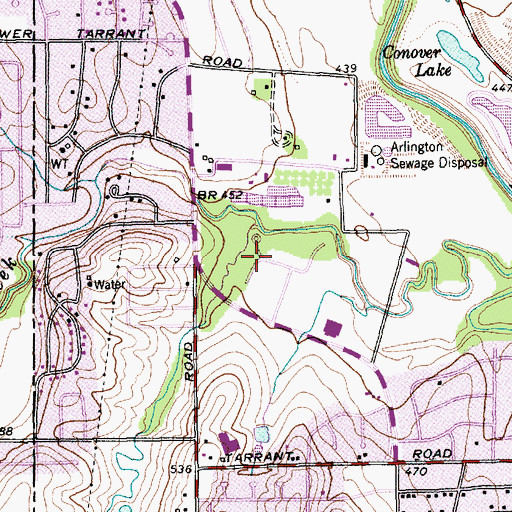 Topographic Map of Waggoner Park, TX
